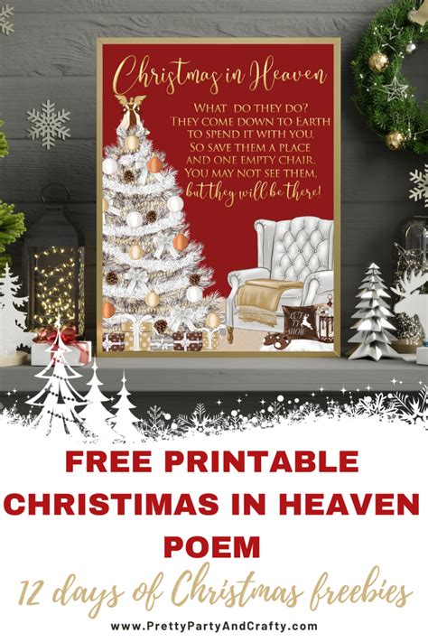 Christmas in Heaven Poem - Pretty Party & Crafty