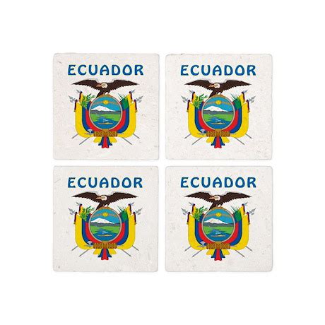 Ecuador Coat of arms Tile Coaster by tshirts4countries