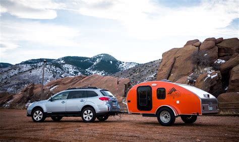 Timberleaf Teardrop Trailer behind a Subaru Outback | Teardrop trailer, Teardrop camper trailer