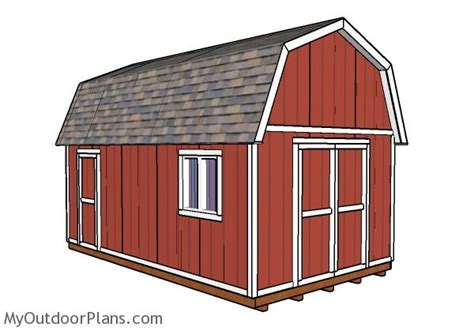 12x20 Gambrel Shed Plans | MyOutdoorPlans | Free Woodworking Plans and Projects, DIY Shed ...