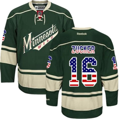 Minnesota Wild Official Green Reebok Authentic Adult USA Flag Fashion ...