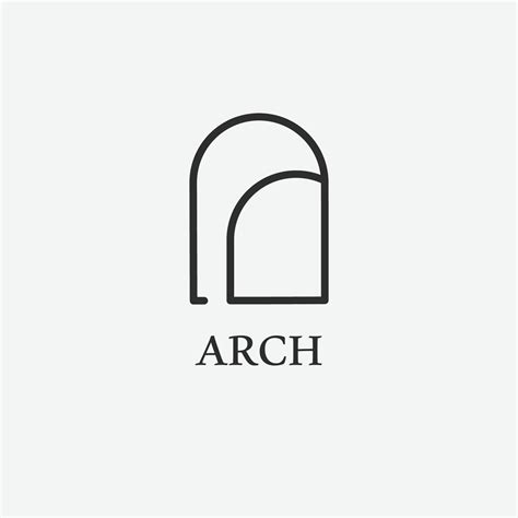 arches line art icon logo with combine letter a r c h, arch logo design ...