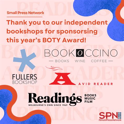 Independent bookshops sponsor the 2023 Book of the Year (BOTY) Award ...