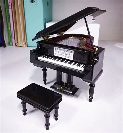 Miniature Grand Piano Musical Instrument Grand Piano Model Miniatures BJD Furniture Photography ...