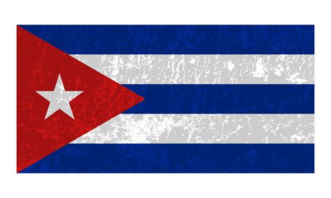 Cuba grunge flag, official colors and proportion. Vector illustration ...