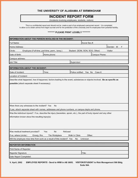 Exemplary Incident Report Template Hse Writing Format Grade 8