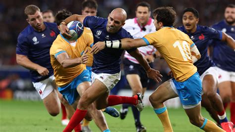 Rugby World Cup: Les Bleus win a messy victory against Uruguay - Teller ...