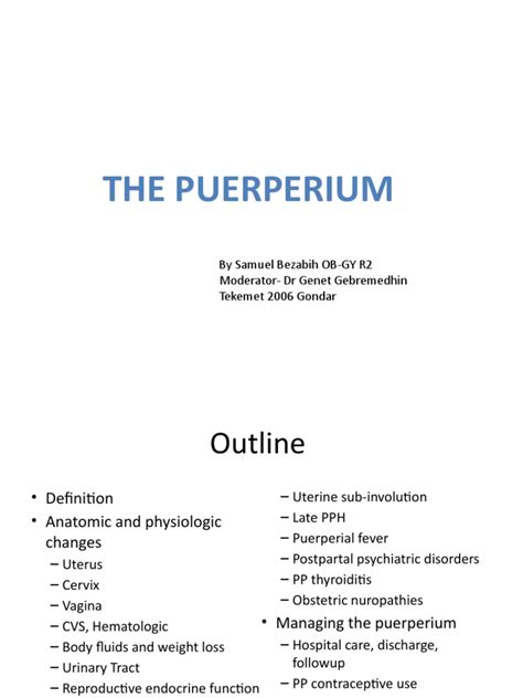 Managing the Postpartum Period: A Review of Anatomical Changes ...