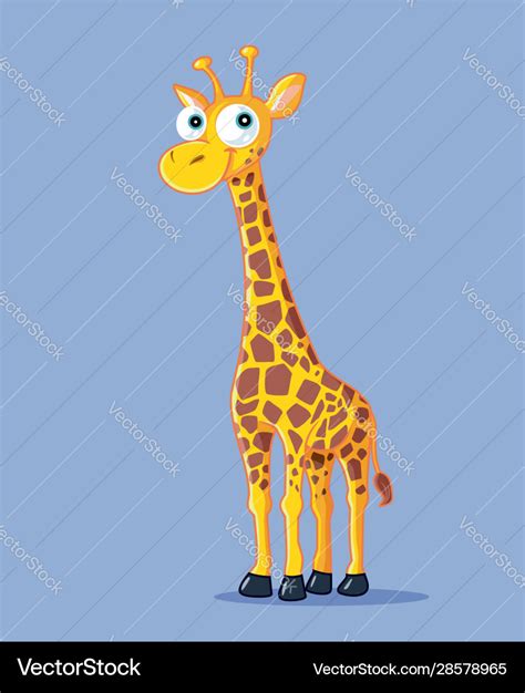 Funny giraffe cartoon Royalty Free Vector Image