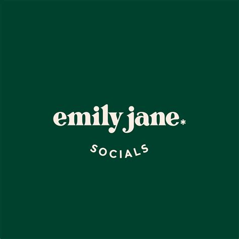 Modern logo design for Emily Jane Socials, designed to reach her target audience with a bold ...