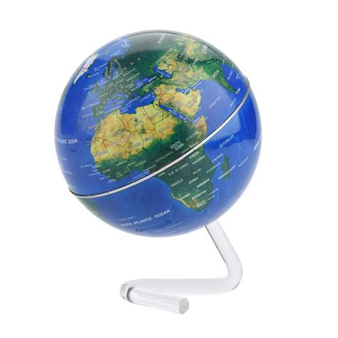 Tebru Globe, Rotating World Globe,Desktop Rotating World Globe Earth ...