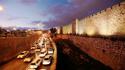 Jerusalem, Israel Old City Wall at Night Israel 3, Stock Footage | VideoHive