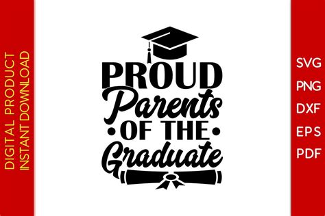 Proud Parents of the Graduate Graduation Graphic by Creative Design ...