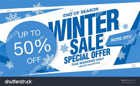 Winter Sale Banner Template Design Stock Vector (Royalty Free ...