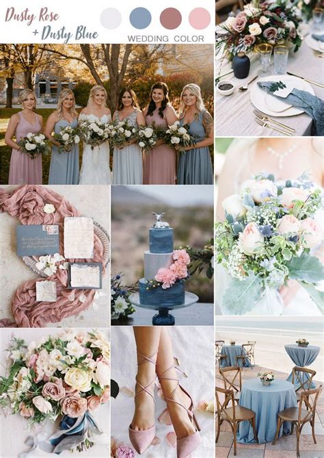 Dusty Rose and Dusty Blue Wedding Color-InfinityDress.com | Dusty rose wedding colors, Dusty ...