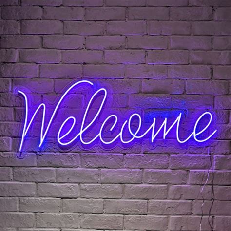 Welcome LED Light Neon Sign for Business, Bars, Coffee Shop – LUCKYNEON