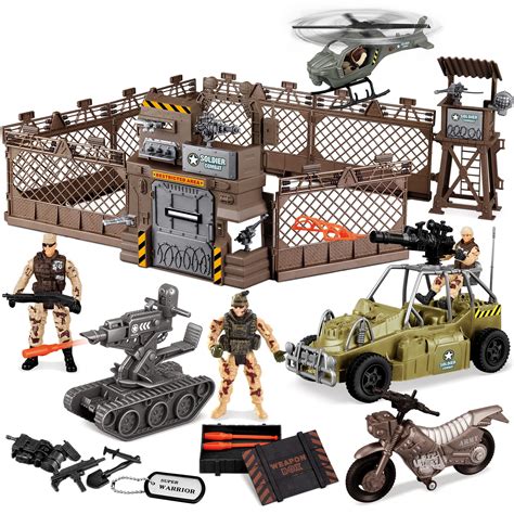 Buy JOYIN Base Toys Set Including Base, Vehicles, Army Men Action ...