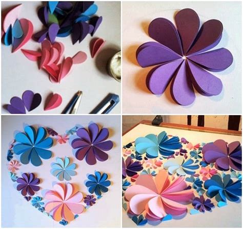 how to make paper artwork step by step colored paper flowers | Paper flower tutorial, Paper ...