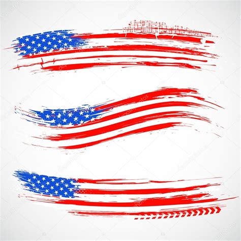 Grungy American Flag Banner Stock Vector by ©vectomart 26304671