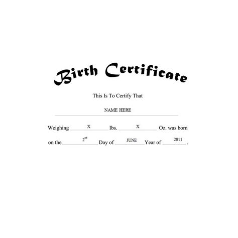 Birth Certificate Template | TheRoyalStore