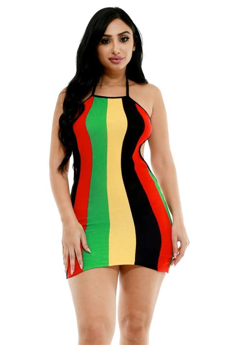 Rasta Knit Sexy Dress For Women Summer Jamaican Reggae | Etsy