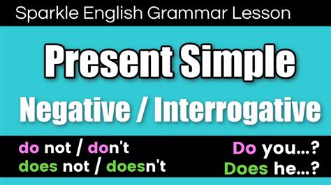 The Present Simple Tense Negative and Interrogative Form | English Grammar for Beginners (A1 ...