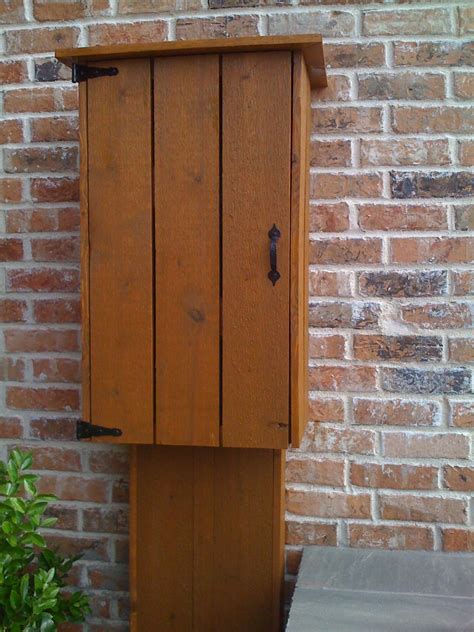 Cedar Electric Meter Cover, Rustic Oak | RIF | fence stain &… | Flickr