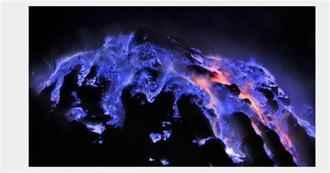 Volcano spews blue lava | Volcano in Indonesia spews blue la… | Flickr
