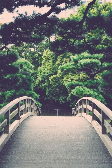 Japanese Garden Bridge | Nature Stock Photos ~ Creative Market