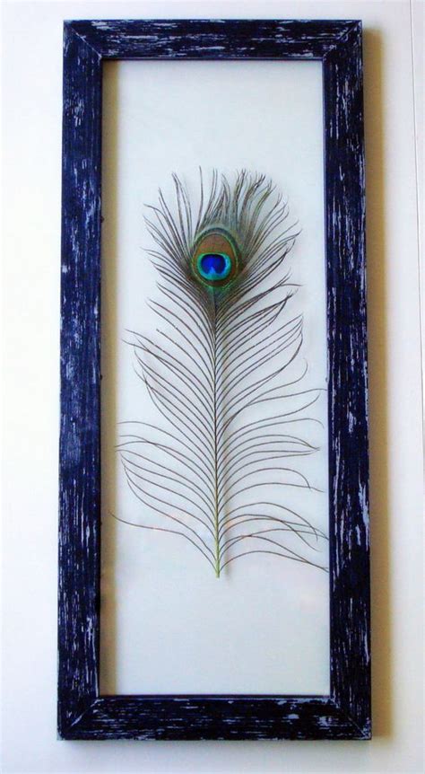 Genuine Peacock Feather Framed Wall Art | Feather wall decor, Peacock crafts, Feather crafts