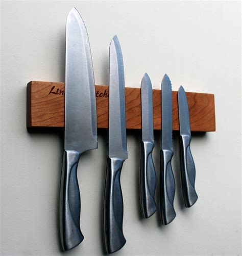 Awesome Magnetic Walnut Wooden Knives Holder Ideas | Magnetic knife ...