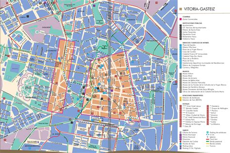 Vitoria-Gasteiz city center map - Ontheworldmap.com