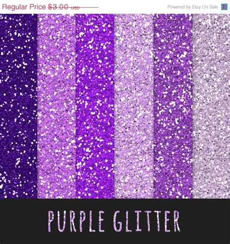 60% OFF Purple Glitter Paper / Violet Glitter / Scrapbooking Printable Paper / Digital Glitter ...