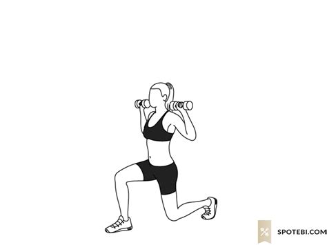 Split Squat Press | Illustrated Exercise Guide | Squat press, Workout ...