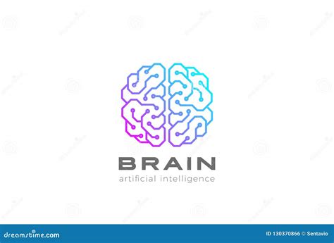 Brain Artificial Intelligence Icon Pack. Vector Illustration ...