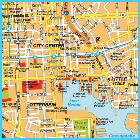 Map of Baltimore Maryland - TravelsMaps.Com