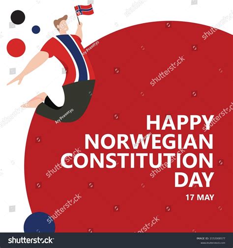 Norwegian Constitution Day Celebration Vector Illustration Stock Vector ...