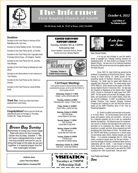 Free Church Newsletter Templates Microsoft Word | DocTemplates