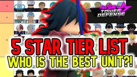 5 STAR TIER LIST! Who is the Best 5 Star Unit in All Star Tower Defense? - YouTube