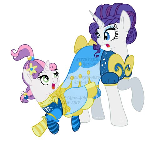 Rarity and Sweetie Belle by rem-ains on DeviantArt