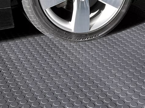 Garage Floor Mat - Coin, 8 1/2 x 22', Gray H-2346GR - Uline