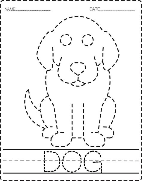 Animal Tracing Book with Example. Preschool worksheet for practicing ...