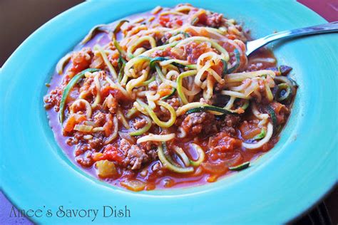 Easy Zucchini Spaghetti recipe- Amee's Savory Dish