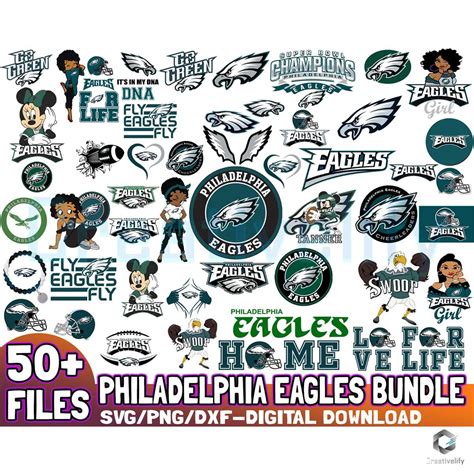 Philadelphia Eagles Svg Bundle Files For Cricut - CreativeLify