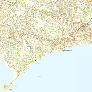 Where is Bournemouth? - FREE Map including the seafront, beaches, piers and town centre.