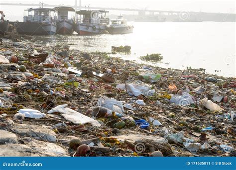 Pollution In The Holy River Ganges - India Editorial Image ...