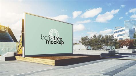 Free Outdoor Backdrop Mockup (PSD)