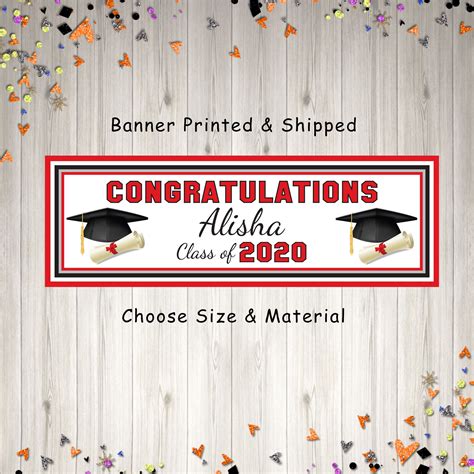 Paper & Party Supplies Party Supplies Graduation Party Banner Congrats Graduation Banner Grad ...