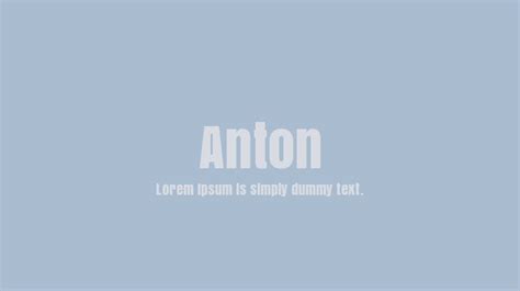 Anton Font Family : Download Free for Desktop & Webfont