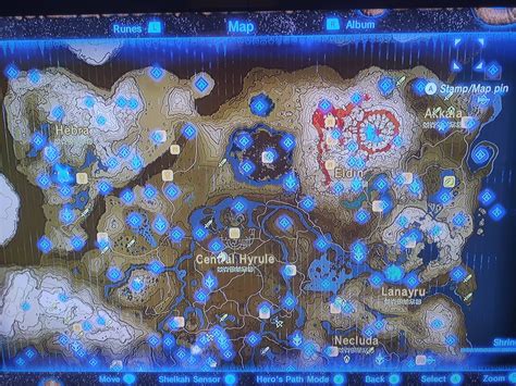 All 120 BOTW Shrines Map